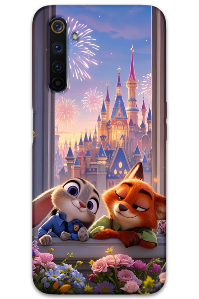 Gramaphone Realme 6 Pro Uyumlu Zootopia Desenli Telefon Kılıfı + Ekran Koruyu...
