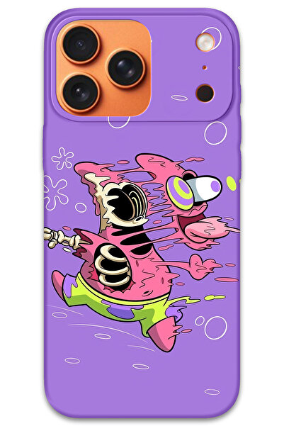 Gramaphone iPhone 17 Pro Max Uyumlu Sünger Bob Desenli Telefon Kılıfı + Ekran Koruyucu - 5939