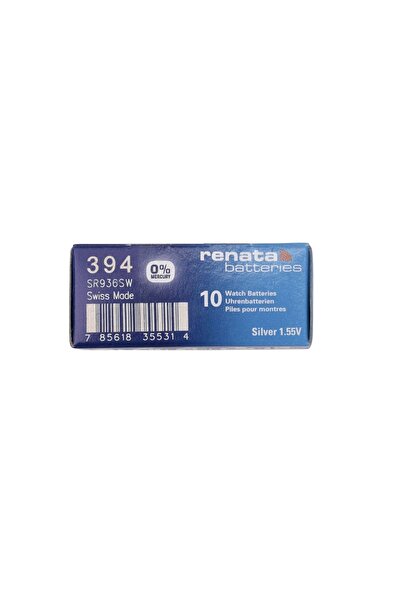 RENATA 394 Watch Battery (SR936SW), Silver Oxide 1.55V Battery, Pack of 10 Ba...
