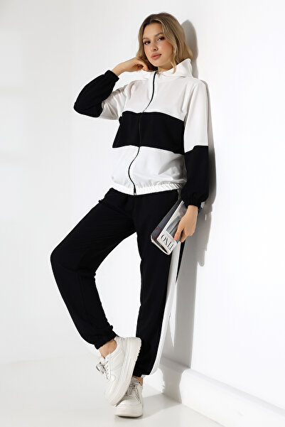 lubiti Hooded two-piece suit with elastic waist and zip cuffs