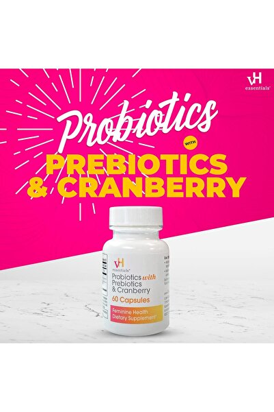 Glowwing بروبيوتيك للنساء من vH Essentials مع بريبيوتيك، توت بري وفيتامين سي ...