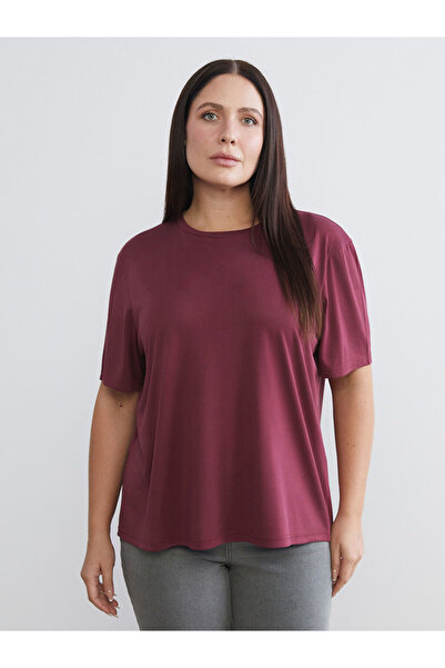 LC Waikiki Plus Size Crew Neck Women's T-Shirt