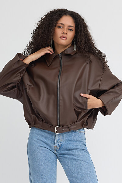 Jaglion Luvren ZR Bomber Ременна модна шкіряна куртка