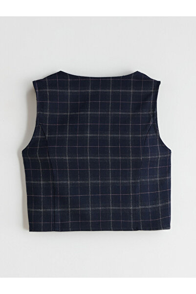 LC Waikiki New Season Plaid Girls' Classic Vest