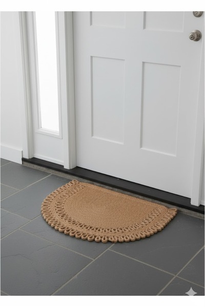 BHR Creative D Yarım Ay Kapı Önü Paspası Banyo Paspası Trikot Model