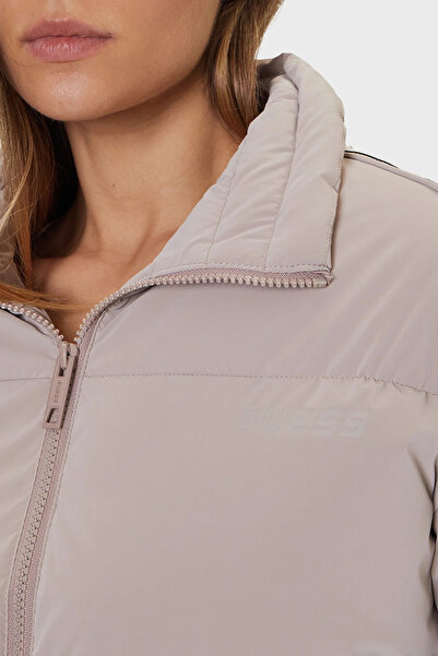 Guess Quilted Logo Regular Fit Mock Neck Puffer Jacket V5Bl11Wgyc2 Jacket V5Bl11 Wgyc2 A12B