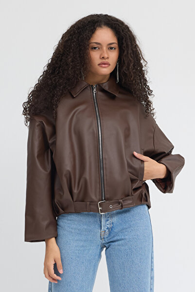 Jaglion Luvren ZR Bomber Ременна модна шкіряна куртка