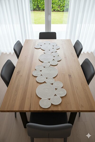 BHR Creative Jute Wicker VENUS Series Tablecloth Runner, Table Cloth, Coffee Table Cloth Runner 33x125 cm