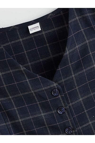 LC Waikiki New Season Plaid Girls' Classic Vest