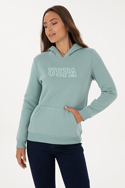 U.S. Polo Assn. سترة نسائية أساسية من Mint مبطن بالصوف بغطاء رأس 50313566-VR090