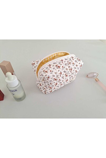 TALL WAY White Crispy Flower Lipstick Bag - Mini Size