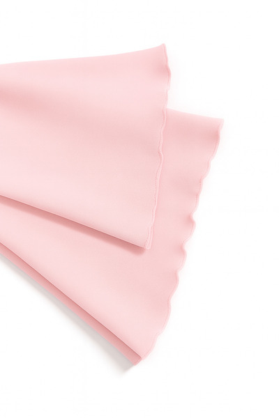 Wild Flower Pembe Drapeli V Yaka İspanyol Kol Asimetrik Kesim Bluz Şık Üst