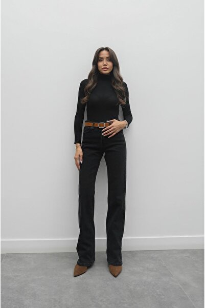 Havoş Blugi negri uni cu croială curele