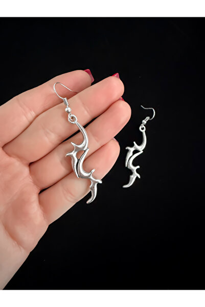 DarkellaStore Gothic Y2K Tribal Flame Dangle Earrings