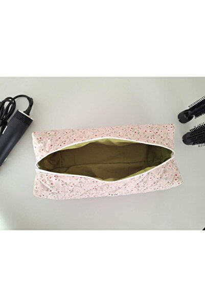 TALL WAY XL Size Travel Bag for All Your Hair Styling Tools with Crispy Pink Flowers