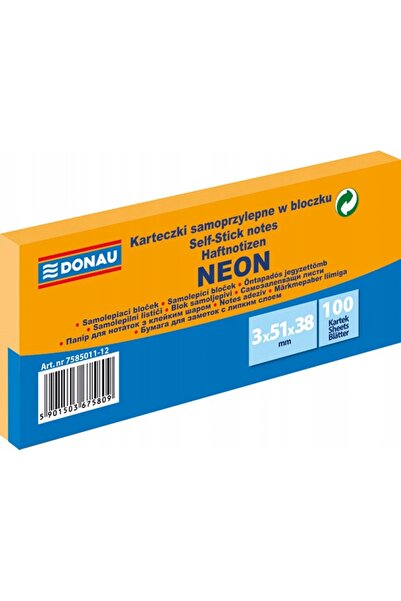 Other Caiet autoadeziv Donau 38x51mm /3 buc/ SET Portocaliu neon 7585011-12