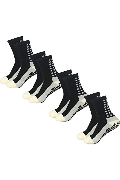 Generic جوارب يوفري جريب لكرة القدم مضادة للانزلاق، جوارب رياضية للرجال لكرة القدم وكرة السلة، 4 قطع