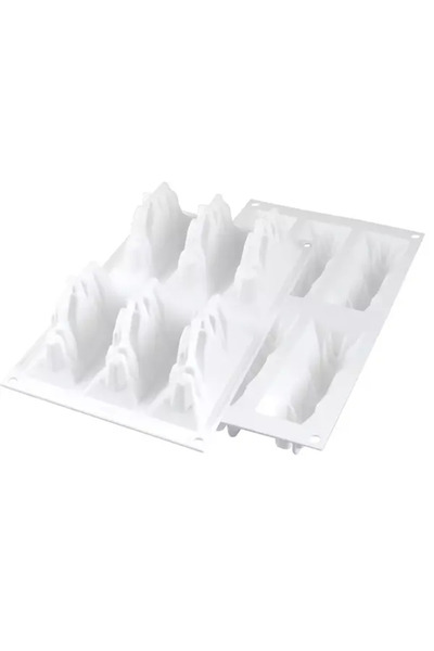 silikomart Forma din silicon pentru monoportii, Dolomiti 120, 6 cavitati, 120x45x65 mm, 120 ml