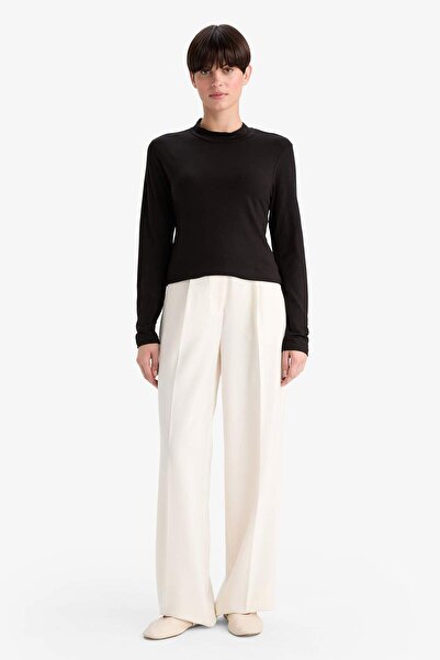 DeFacto Crew Neck Long Sleeve Top-Fall in Love F5034Ax25Wn