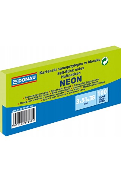 Other Donau Self-Adhesive Notebook 38x51mm /3pcs/ SET Neon Green 7585011-06