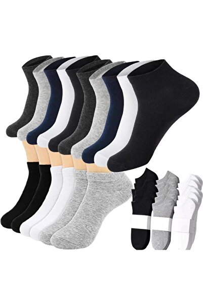 Generic جوارب ECO SHINE المريحة للرجال/النساء - جوارب منخفضة القطع للكاحل (متعددة الألوان، 12 زوجًا)