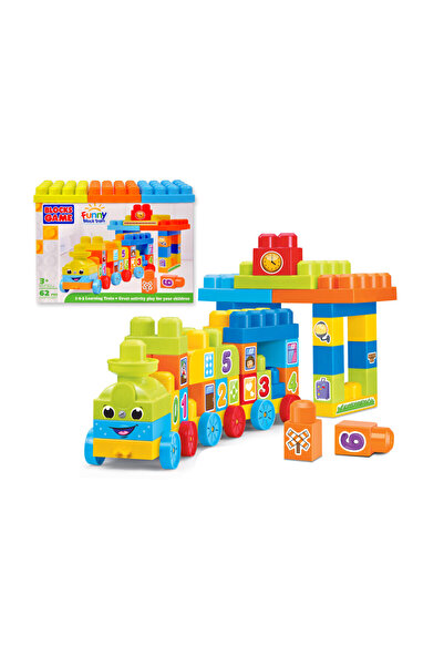 TSUMAB Funny Block Train – 1-2-3 Learning Building Set for Kids (62 Pieces)
