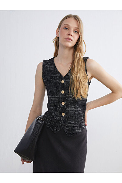 LC Waikiki V-Neck Patterned Women's Vest