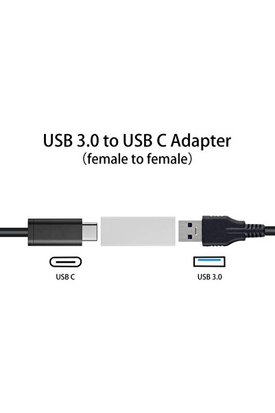 Duttek USB-C Female to USB-A Female 3.0 Adapter (2-Pack) - Silver