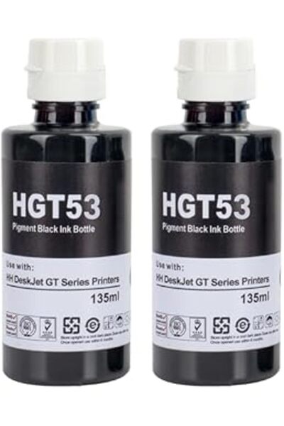 nexnova حبر أسود متوافق مع طابعات HP (عبوة من قطعتين) GT53XL