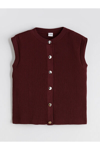 LC Waikiki New Season Crew Neck Girl's Knitwear Vest