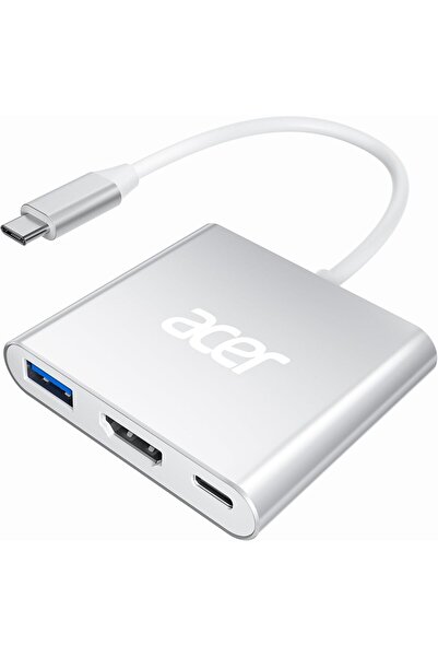 ACER USB-C to HDMI Multiport Adapter 4K with 100W PD & USB 3.0 - Silver