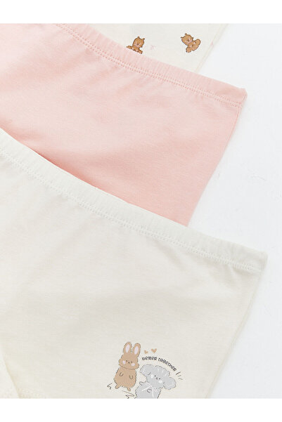 LC Waikiki Vizyon New Season Printed Girls' Boxer 3-Piece Set