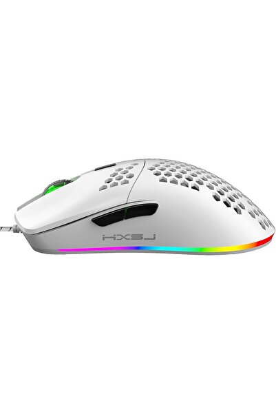 Generic Wired USB RGB Gaming Mouse J900 — Ergonomic Design, 6 Adjustable DPI Levels (up to 6400 DPI), Whit