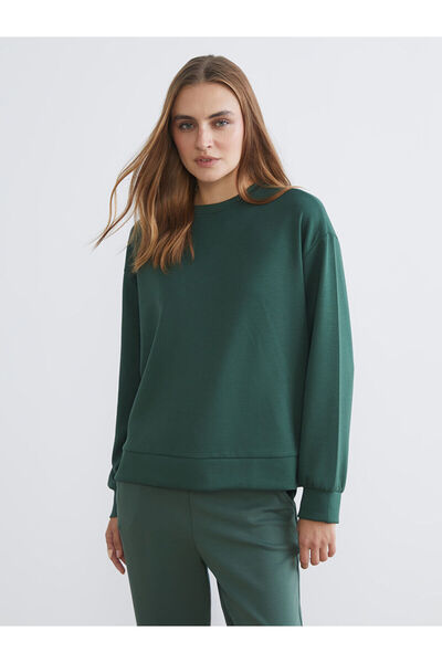 LC Waikiki طاقم الرقبة البلوز المرأة كبيرة الحجم