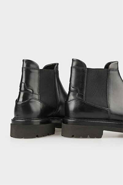 Elle Shoes Siyah Deri Erkek Günlük Bot