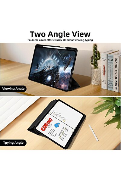 Other Slim Tri-fold Stand Case for iPad Pro 13" (2024) - PU Leather, Magnetic - saifxy