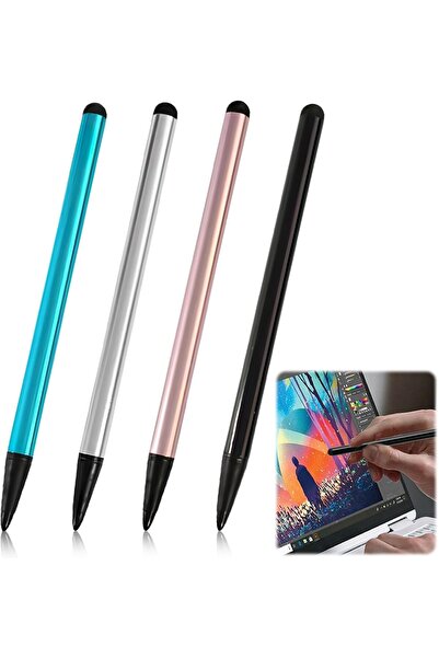 KASTWAVE مجموعة من 4 أقلام ستايلس مزدوجة الطرف سعوية لأجهزة iPad وiPhone وAndroid والأجهزة اللوحية (شفافة)