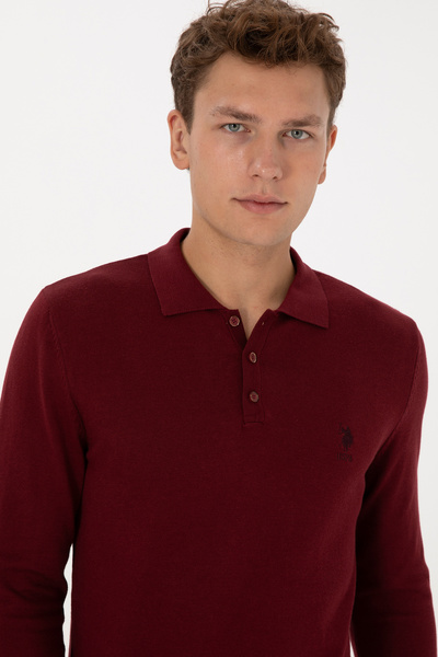 U.S. Polo Assn. Men's Burgundy Basic Sweater 50307799-Vr014
