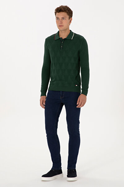 U.S. Polo Assn. Erkek Koyu Yeşil Kazak 50308307-VR079