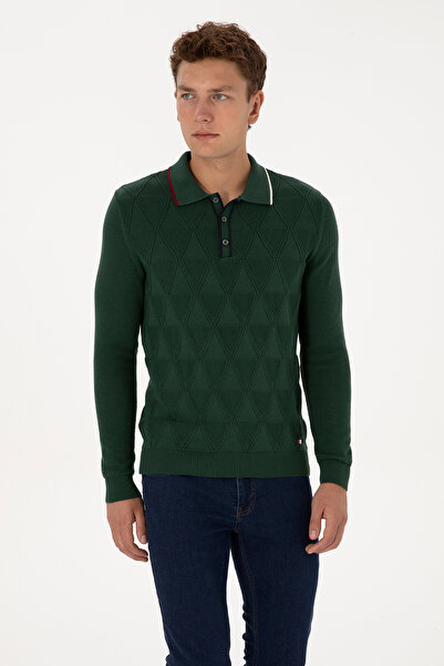 U.S. Polo Assn. Erkek Koyu Yeşil Kazak 50308307-VR079