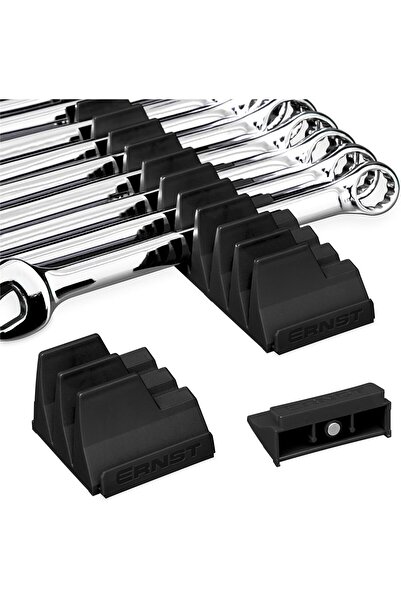 Saharaz 40Pcs Modular Wrench Organizer Wrench Holder, Black Wrench Storage Set with Label,for Mechanic Men