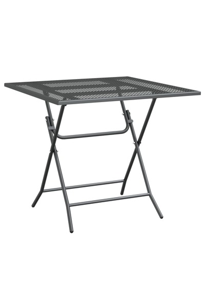 vidaxl Garden Table 80x80x72 cm Expanded Metal Mesh Anthracite