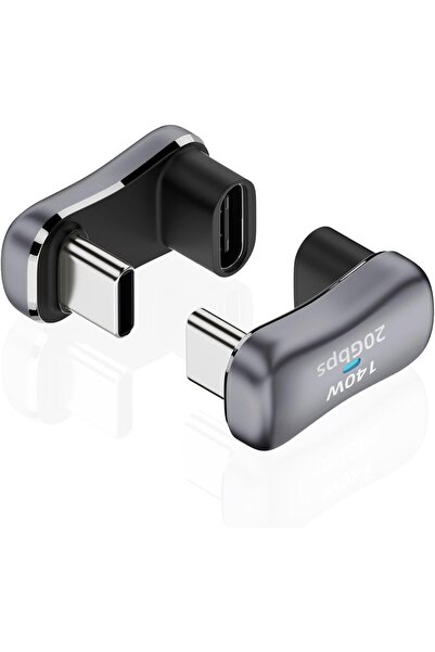 MAKINGTEC 2pcs 180° USB-C Adapter, 180 Degree Angle Male to Female, 20Gbps, 1...