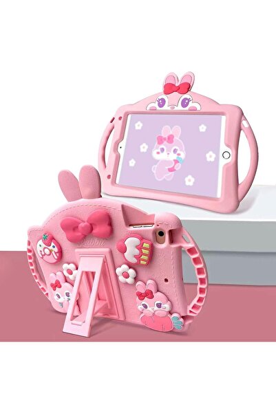 Other HDTOP Kids iPad 10.2 Case (7th/8th/9th Gen) Shockproof with Shoulder Strap & Handle - Pink