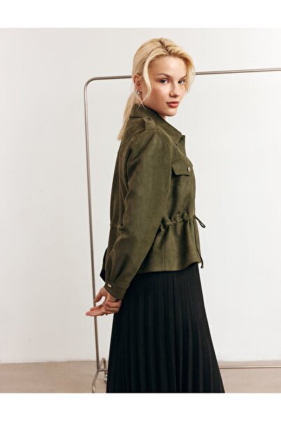 KYR Double Pocket Suede Jacket Khaki