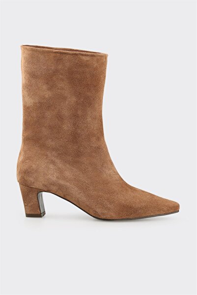 Elle Shoes Taba Deri Kadın Klasik Bot