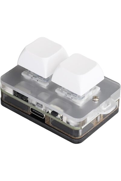 Other Wisoqu Wired USB-C Two-Key Mechanical Macro Mini Programmable Keyboard with RGB Lighting