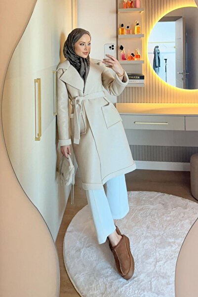 Hazamoda Δερμάτινο καπάκι Nubuck Μπεζ