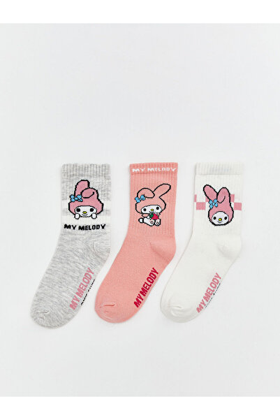 LC Waikiki Özmarka New Season My Melody Patterned Girls' Socks 3-Piece Set