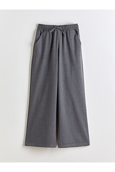 LC Waikiki New Season Elastic Waist Striped Girls' Trousers